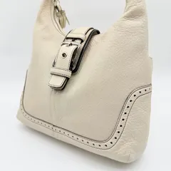 COACH y2k SOHO one shoulder bag leather ivory oldcoach shoulder bag コーチ ワンショルダーバッグ シボ革 アイボリー レザー ソーホー