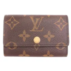 ルイヴィトン LOUIS VUITTON 美品 モノグラム ミュルティクレ6 アルマニャック キーケース M62630 茶 ブラウン 小物