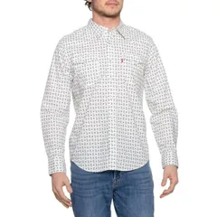 【送料無料】 リーバイス メンズ Tシャツ トップス Levis Classic Western Standard Shirt Long Sleeve Milo Paisley Geo Egret