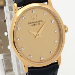 稼働・新品電池/ベルト】 レイモンドウィル 18K 金張 ジュネーブ
