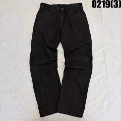 34 ARMANI アルマーニ ブラック デニム パンツ ズボン 0219(3)