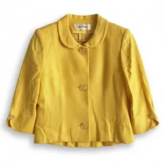ピエールカルダン pierre cardin ジャケット タグ付き クリアボタン 袖ボタン 肩パット イエロー 11サイズ 991952のサムネイル