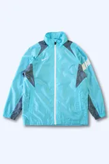 NIKE（ナイキ）ウィンドブレーカー S ターコイズ×グレー ロックZIP 美品