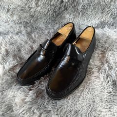 の*む様 Marcelli 黒 クロコダイル風 ローファー Marcelli 黒 クロコダイル風 ローファー - メルカリ