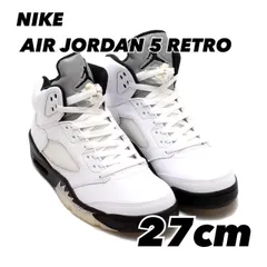 NIKE AIR JORDAN 5 RETRO エア ジョーダン 5 レトロ WHITE/BLACK-SAIL-METALLIC SILVER dd0587-110 27cm