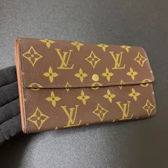 x98　ポルトモネ クレディ　ポルトフォイユ サラ　旧型　Louis Vuitton ルイ ヴィトン 　2つ 折り　二つ折り　フラップ ボタン 式　長 財布　ウォレット　モノグラム