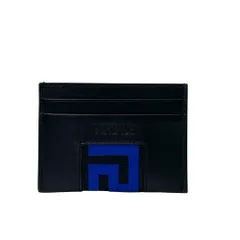 未使用 ヴェルサーチ グレカ カードケース パスケース 名刺入れ コンパクト ロゴ レザー ブラック ブルー VERSACE エレガント 高級感 洗練 上品 ミニマル スマート 薄型 携帯便利 ビジネス フォーマル 男女兼用 日常使い 長期愛用のサムネイル