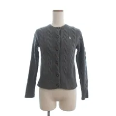 ポロ ラルフローレン POLO RALPH LAUREN カーディガン ケーブルニット ポニー ロゴ刺繍 カシミヤ混 グレー SP
