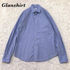 新品 Glanshirt リネン混合シャツ ボタンシャツ ストライプ 長袖40L 