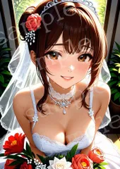 TA-0026 花嫁 ティアラ 美少女 AIアートフォト A4