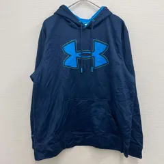 UNDER ARMOUR パーカー ビッグロゴ ネイビー【メンズL】