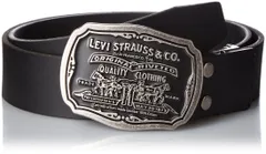 新品 (リーバイス)Levi's リーバイス サイズ調整可能 TWO HORSEバックルレザーベルト 品番15116067 ベトナム製 15116067 0099クロ クロ M
