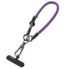 【特価セール】[Chivving] スマホストラップ ハンドストラップ カメラハンドストラップ ストラップホルダー リストストラップ 落下防止 調整可能 リングストラップ (SW-紫色)