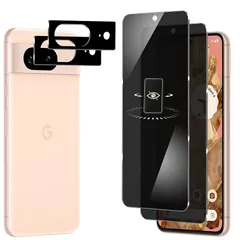 【2+2枚】pixel 8 ガラスフィルム 180°覗き見防止 googlepixel8 保護フィルム のぞき見防止 硬度9H ピクセル8 保護フィルム 飛散防止 撥水撥油 指紋防止 気泡ゼロ 自動吸着 グーグルピクセル8 用の フィルム