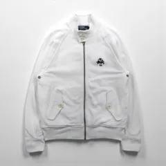 Polo Ralph Lauren 90年代 スタンドカラー ジップアップジャケット M ホワイト コットン