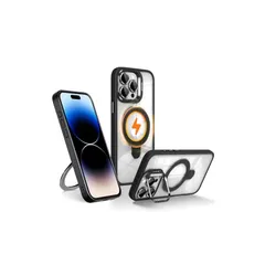 【新品】 Wekrsu用のiPhone 14 Pro Max ケース 付アルミ合金レンズ保護フィルム【3倍米軍規格・MagSafe対応】スタンド機能 カメラボタン付き 隠しスタンド ワイヤレス充電 耐衝撃 傷防止 軽量 マグネットスマホケース 高耐久性 Q 0