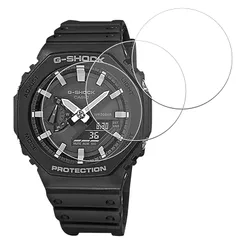 【新品】 Nutmeg【3枚セット】For G-SHOCK GA-2100 用 ガラスフィルム 日本旭硝子製 Gショック GA-B2100 / 2100 フイルム 保護フィルム 9H硬度 高透過率 超薄型 全面保護 耐衝撃 高感度タッチ 飛散防止 自動吸着 気