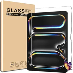 【新品】 【1枚セット】UNEED iPad Pro 11 第5世代 用の フィルム iPad Pro M4 11インチ 2024 用の ガラスフィルム 強化液晶保護フィルム ワンタッチ貼付け/気泡ゼロ/ケースと干渉せず/硬度9H/飛散防止/指紋防止