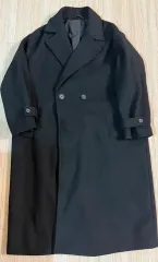 ZARA ブラック ダブルボタン ロングコート (正規品)