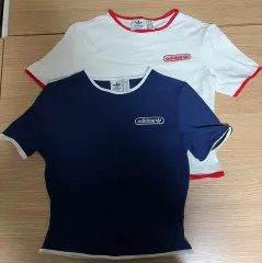 アディダス 半袖 Tシャツ 白/ネイビー まとめ (s)