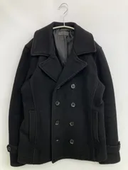 HARE ハレ ピーコート S ブラック ウール・ニット ナイロン コットン 無地 ミドル丈 フードなし