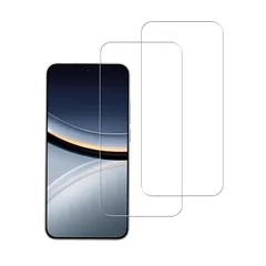 HUAKE 国産硝子素材製 Xiaomi POCO F7 用 ガラスフィルム 強化 ガラス 指紋防止 液晶 保護 フィルム 【2枚】