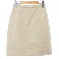 未使用級 GUCCI グッチ GGパターン ラメ ミニスカート M ベージュ 