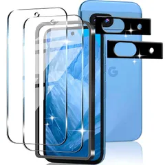 【ｋａｗａｙｌＪＰ】対応 Google Pixel 8a用の ガラスフィルム + ピクセル 8a レンズ保護フィルムピクセル8a 保護フィルム【日本旭硝子製 】グーグルピクセル8a フィルム 硬度9H 強化ガラス 耐衝撃 高透過率 気泡 飛散防止 撥水撥油