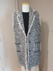 ツイード ロング ベスト ジャケット スタイル