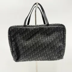 Christian Dior（クリスチャン・ディオール）トロッター柄 ハンドバッグ ブラック系 キャンバス