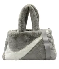 美品 ナイキ 2wayハンドバッグ ショルダーバッグ フェイクファートート DQ5804  012 レディース NIKE