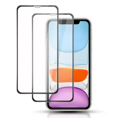For iphone11 ガラスフィルム 全面保護 強化極細黒縁 硬度9H キズ防止 飛散防止 超薄型 指紋防止 日本製旭硝子 液晶 保護フィルム 気泡ゼロ 飛散防止 高感度 衝撃吸収 ラウンドエッジ加工 For iphone XR 強化ガラス 液晶保護フィル
