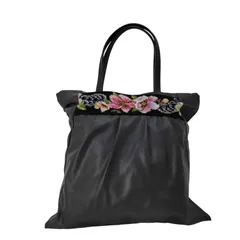 フェイラー FEILER 花柄 刺繍 レザー トートバッグ レディース 表記無 