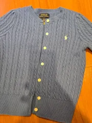 ポロラルフローレン ケーブルニット カーディガン ブルー