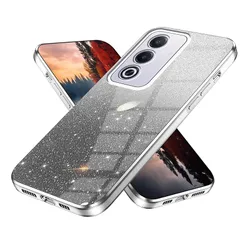 【新品】 Wousunly ケースと互換性がありますOPPO A3 5Gケースきらきら いスマホケース OPPO A3 5Gキラキラカバー かわいい2in1 耐衝撃 TPU 携帯OPPO A3 5Gカバー薄型 軽量スマ 全面保護 (白)