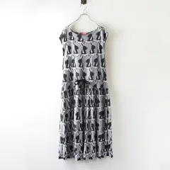 プープレ peu pres ウサギのぬいぐるみ ワンピース F｜グレー トップス ドレス ノースリーブ 【2400014824148】