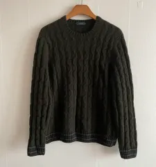 スロウェア ザノーネ ウール100% ケーブル ニット