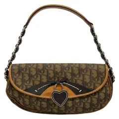 ディオール/クリスチャンディオール ショルダーバッグ ロマンティック/スウィートトロッター ブラウン×ダークブラウン チェーンショルダー