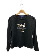 スーパービューティー カーディガン 40 ブラック フラワーモチーフ