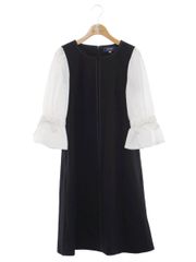 スーパービューティー カーディガン 40 ブラック フラワーモチーフ