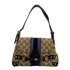 GUCCI(グッチ) ハンドバッグ ホースビット/GG柄 129699 ベージュ×ブラウン×黒 レザー