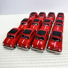 FIAT500 プルバック ミニカー 12台セット パソドブレ レッド 赤 フィアット abarth アバルト 595 チョロQ 1/48【新品・未使用】のサムネイル