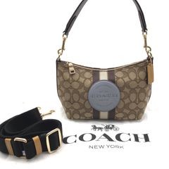 コーチ デニム シグネチャー 2WAY ショルダー アクセサリーポーチ 