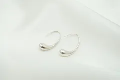 ティファニー ティアドロップ フープ ピアス エルサペレッティ SV925 銀 シルバー TIFFANY&Co. 5404j