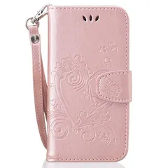 【新品】 KYV48 ケース 手帳型 GRATINA KYV48 手帳型 ケース かわいい スマホケース Android One S6 手帳型 おしゃれ KYV48 カバー 可愛い アンドロイドワン S6ケース 手帳型ケース 可愛いハート押し花柄　【COCOM