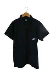 デサント DESCENTE ポロシャツ 半袖 プリント ロゴ 刺繍 サイズM ネイビー QQQ