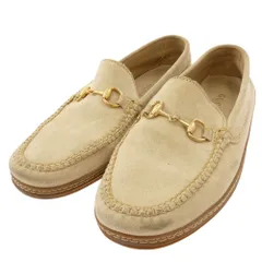 GUCCI グッチ ホースビット スエード ローファー ベージュ系 7M【中古】