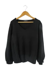 グリーンレーベルリラクシング ユナイテッドアローズ green label relaxing カットソー Vネック RF袖 長袖 無地 黒 QQQ