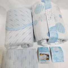 未使用 京都西川 パイル肌ふとん 敷パッドシーツ 枕カバー 3点セット シングル パイル地 布団カバー インテリア 寝具 現状 長期保管 T236