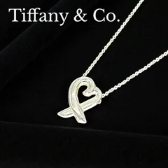 ティファニー ネックレス ラビングハート シルバー 925 箱付 正規品 [管理番号:T-07] Tiffany & Co. Loving Heart Necklace Silver Used Authentic